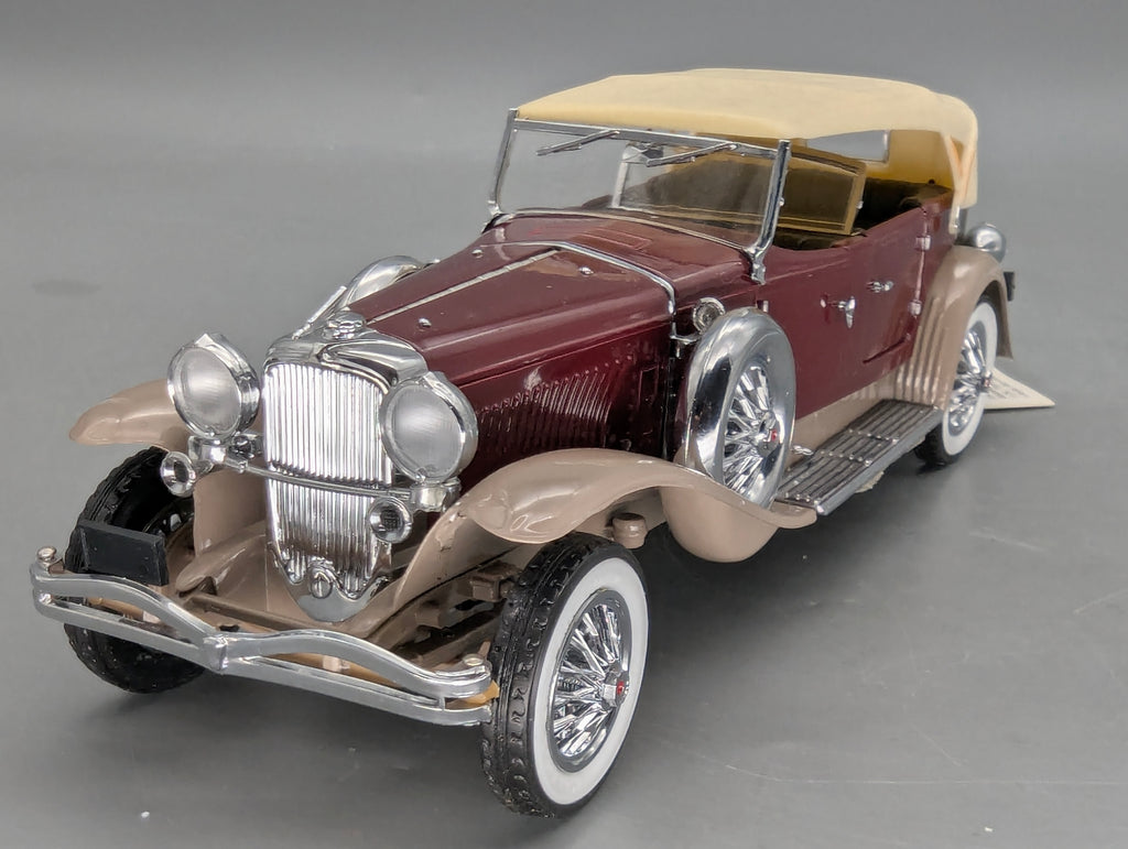 Modellautos 1:24 Franklin Mint Duesenberg J Derham Tourster Weinrot in Styroporbox