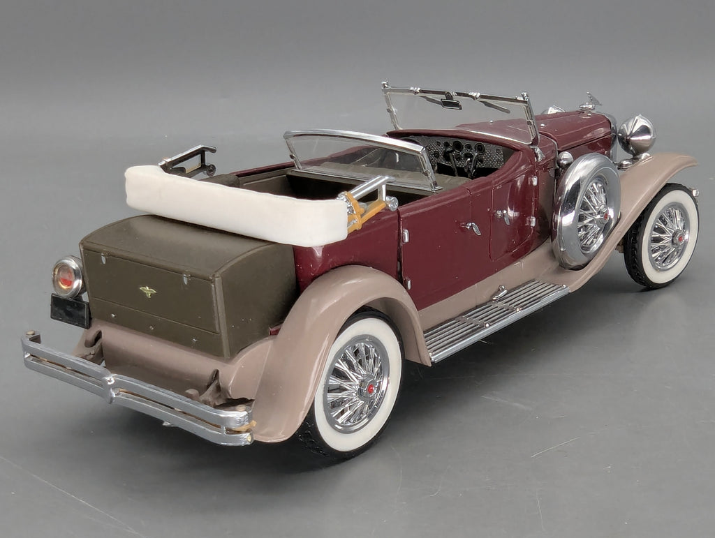 Modellautos 1:24 Franklin Mint Duesenberg J Derham Tourster Weinrot in Styroporbox