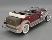 Modellautos 1:24 Franklin Mint Duesenberg J Derham Tourster Weinrot in Styroporbox