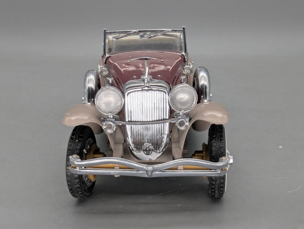 Modellautos 1:24 Franklin Mint Duesenberg J Derham Tourster Weinrot in Styroporbox