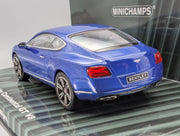 Modellautos 1:43 Minichamps Bentley Continental GT V8 2011 Blue Metallic mit OVP