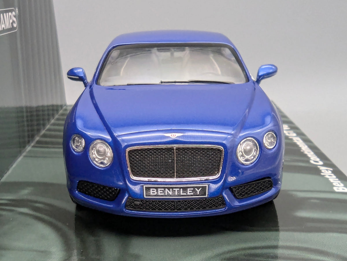 Modellautos 1:43 Minichamps Bentley Continental GT V8 2011 Blue Metallic mit OVP