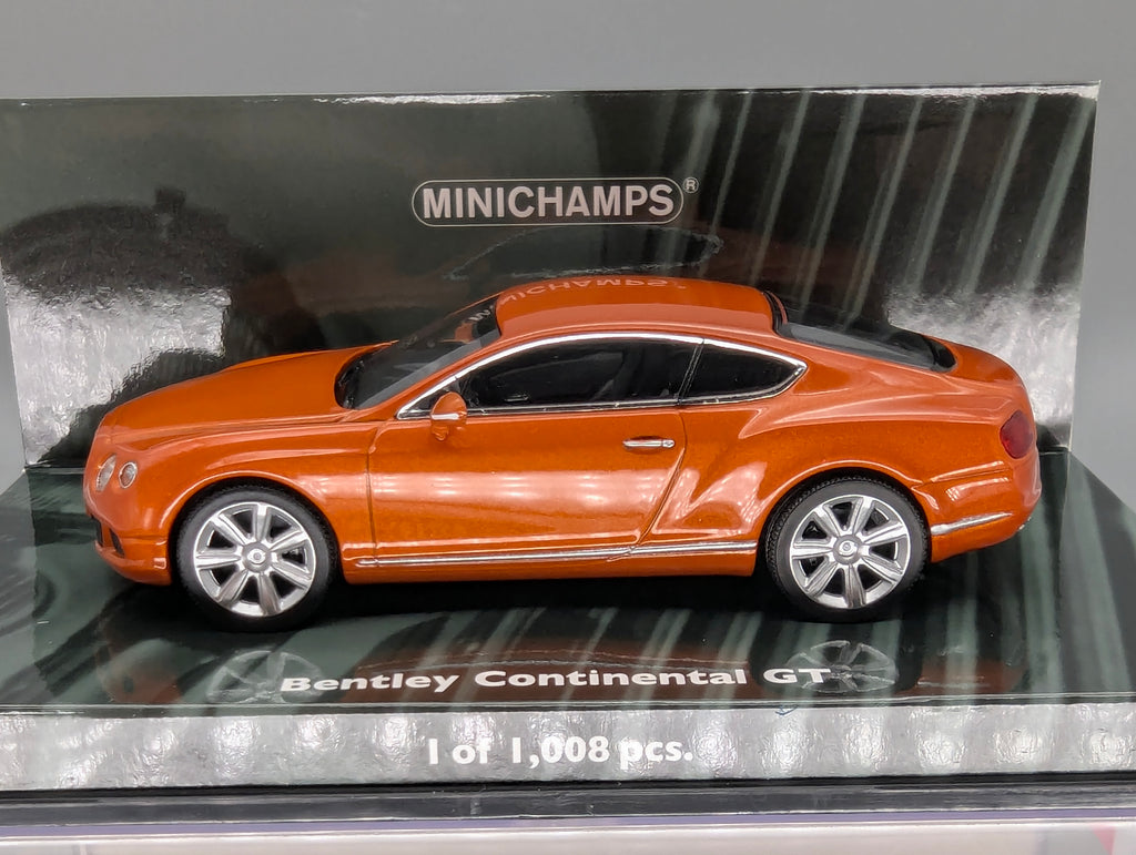 Modellautos 1:43 Minichamps Bentley Continental GT 2011 Orange Metallic mit OVP