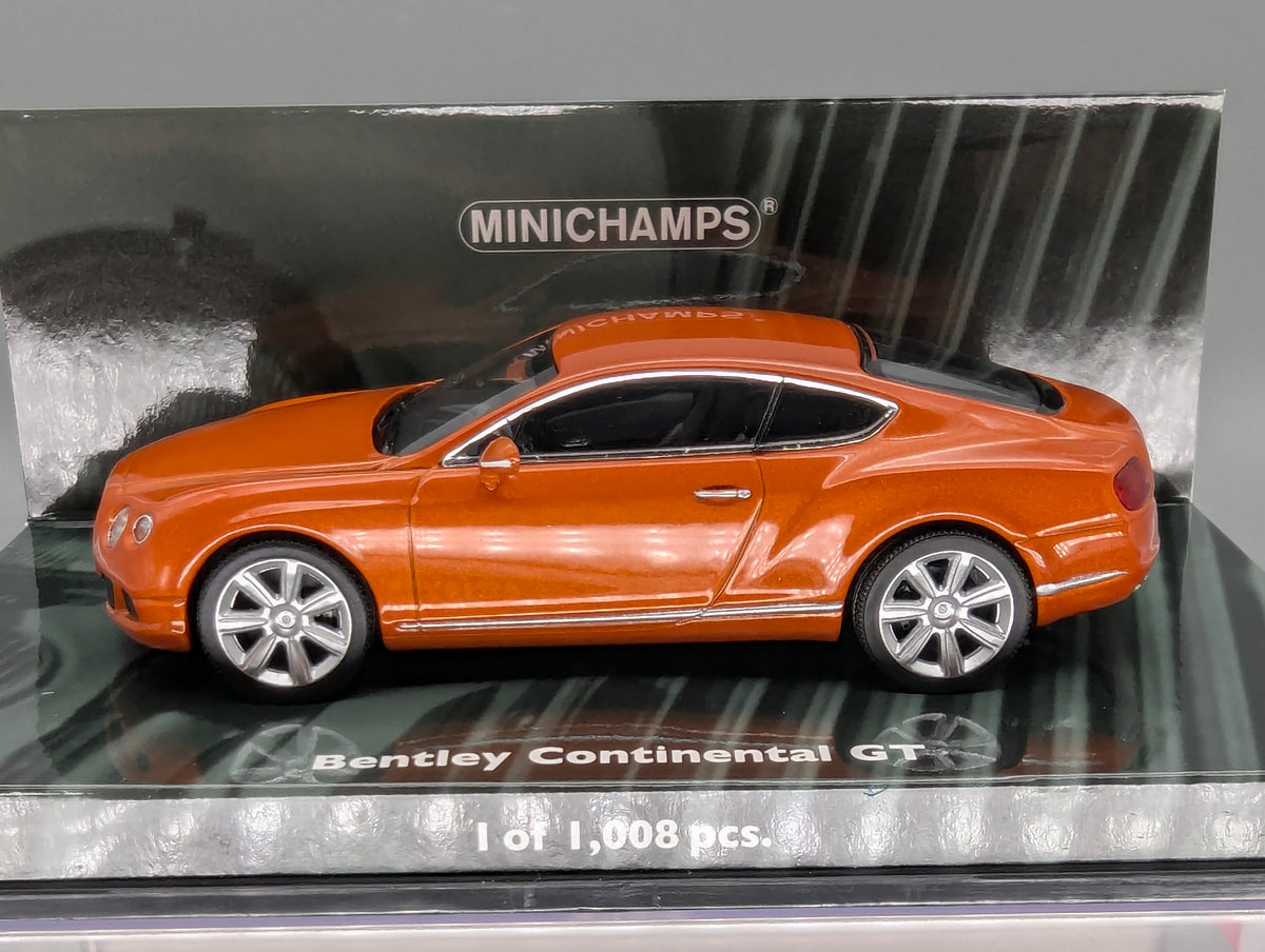 Modellautos 1:43 Minichamps Bentley Continental GT 2011 Orange Metallic mit OVP