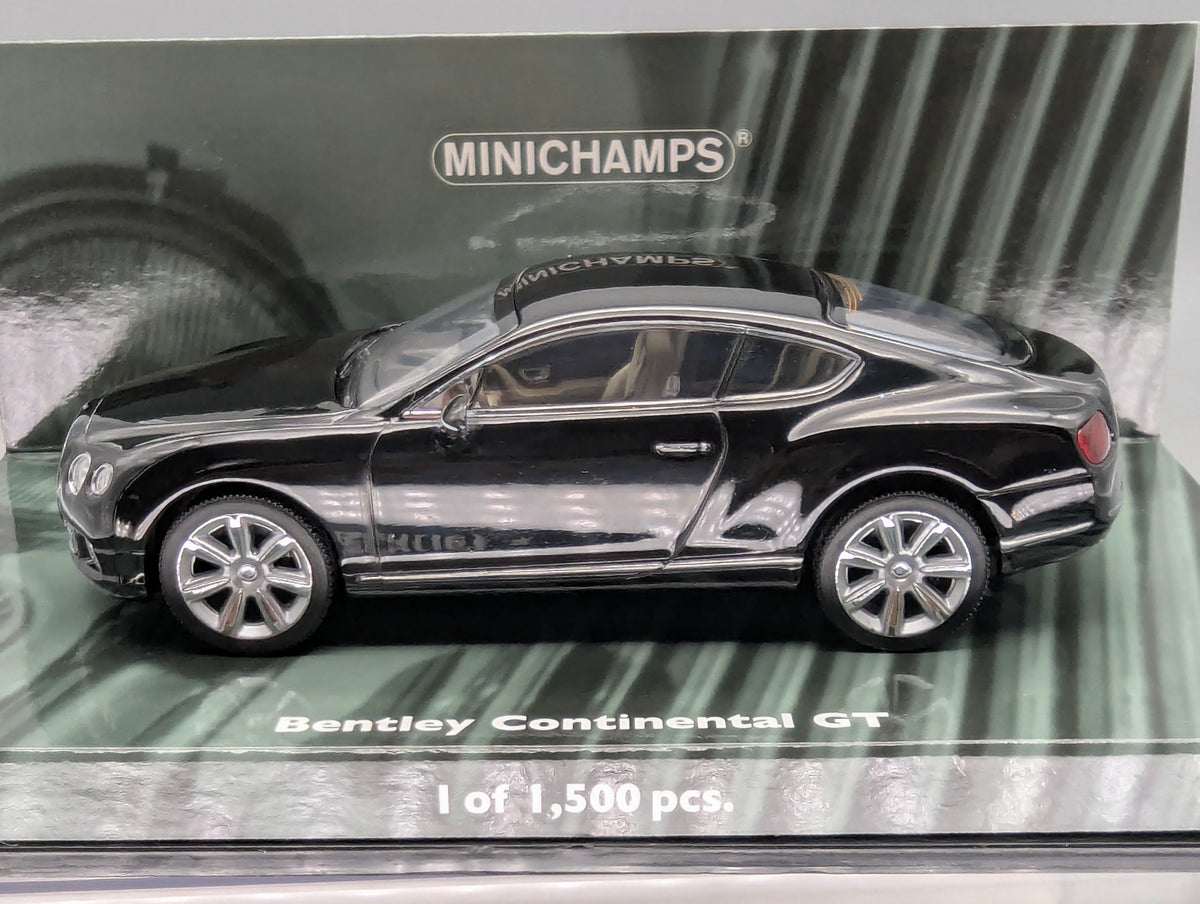 Modellautos 1:43 Minichamps Bentley Continental GT 2011 Black Schwarz mit OVP
