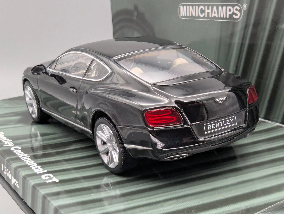 Modellautos 1:43 Minichamps Bentley Continental GT 2011 Black Schwarz mit OVP