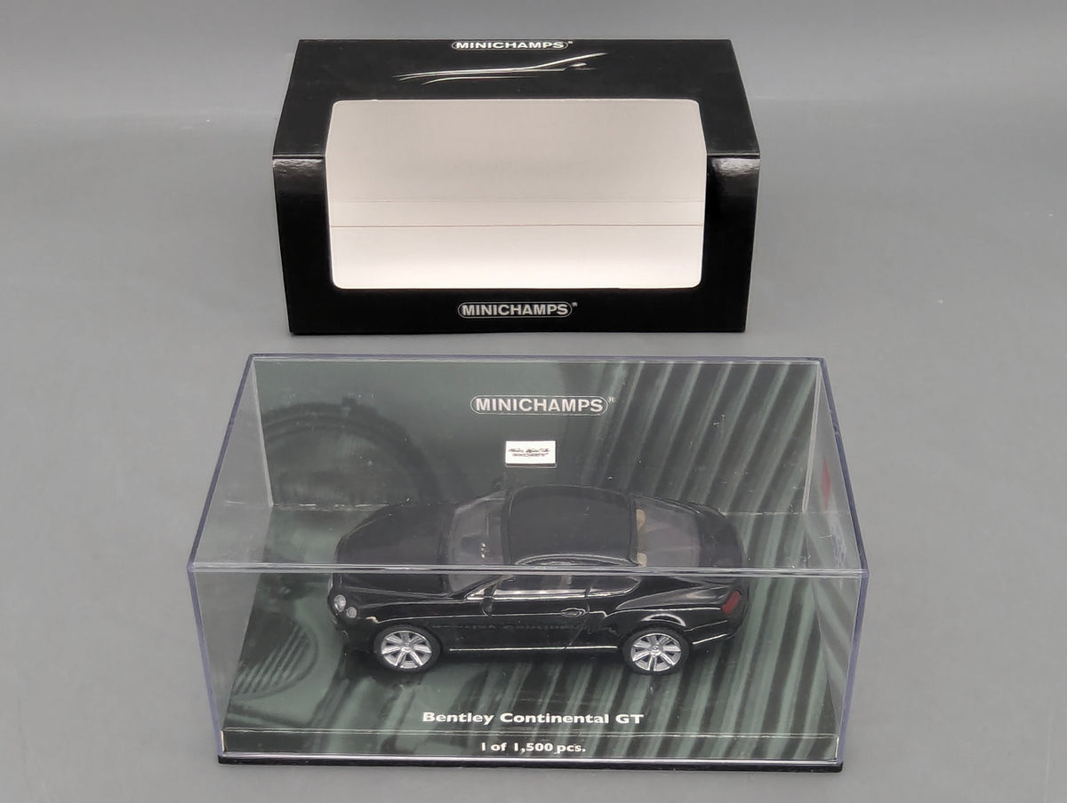 Modellautos 1:43 Minichamps Bentley Continental GT 2011 Black Schwarz mit OVP