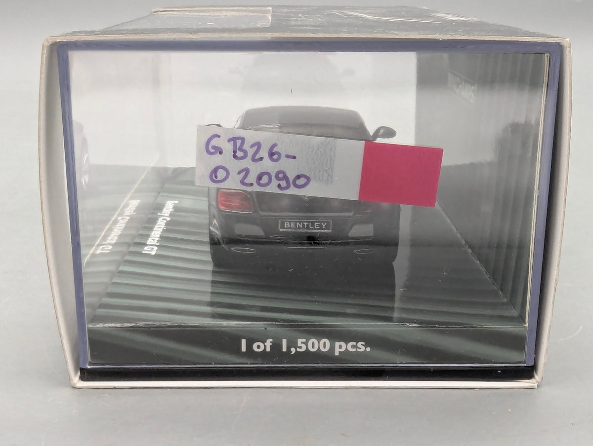 Modellautos 1:43 Minichamps Bentley Continental GT 2011 Black Schwarz mit OVP