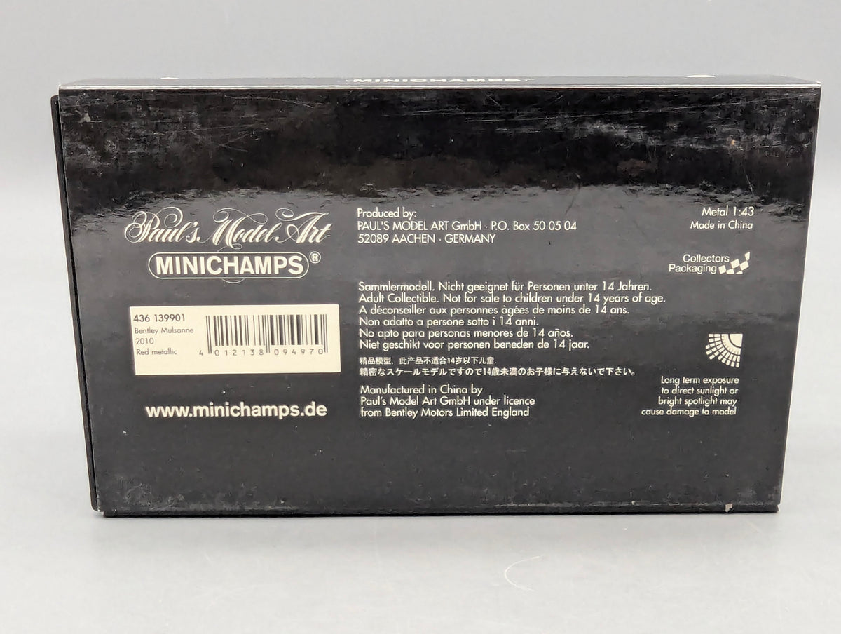 Modellautos 1:43 Minichamps Bentley Mulsanne 2010 Red Metallic mit OVP