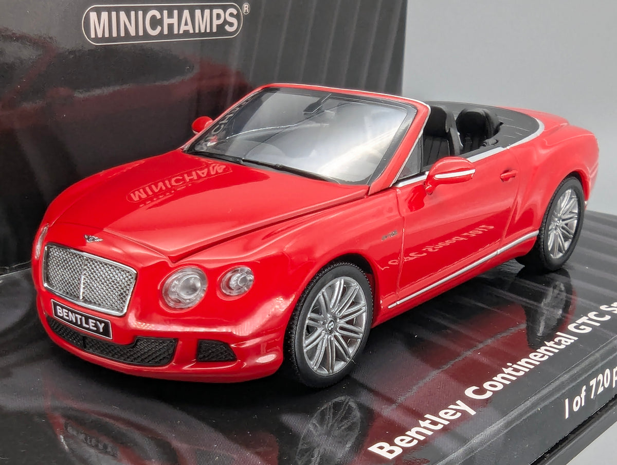 Modellautos 1:43 Minichamps Bentley Continental GTC Speed 2012 Red mit OVP