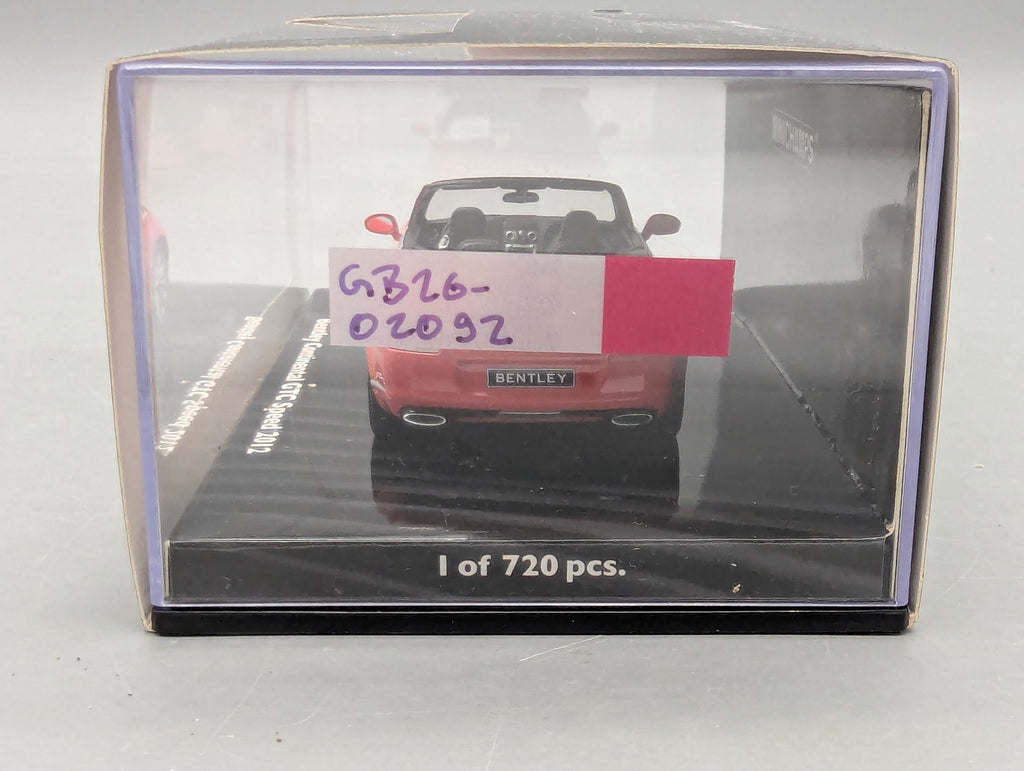 Modellautos 1:43 Minichamps Bentley Continental GTC Speed 2012 Red mit OVP