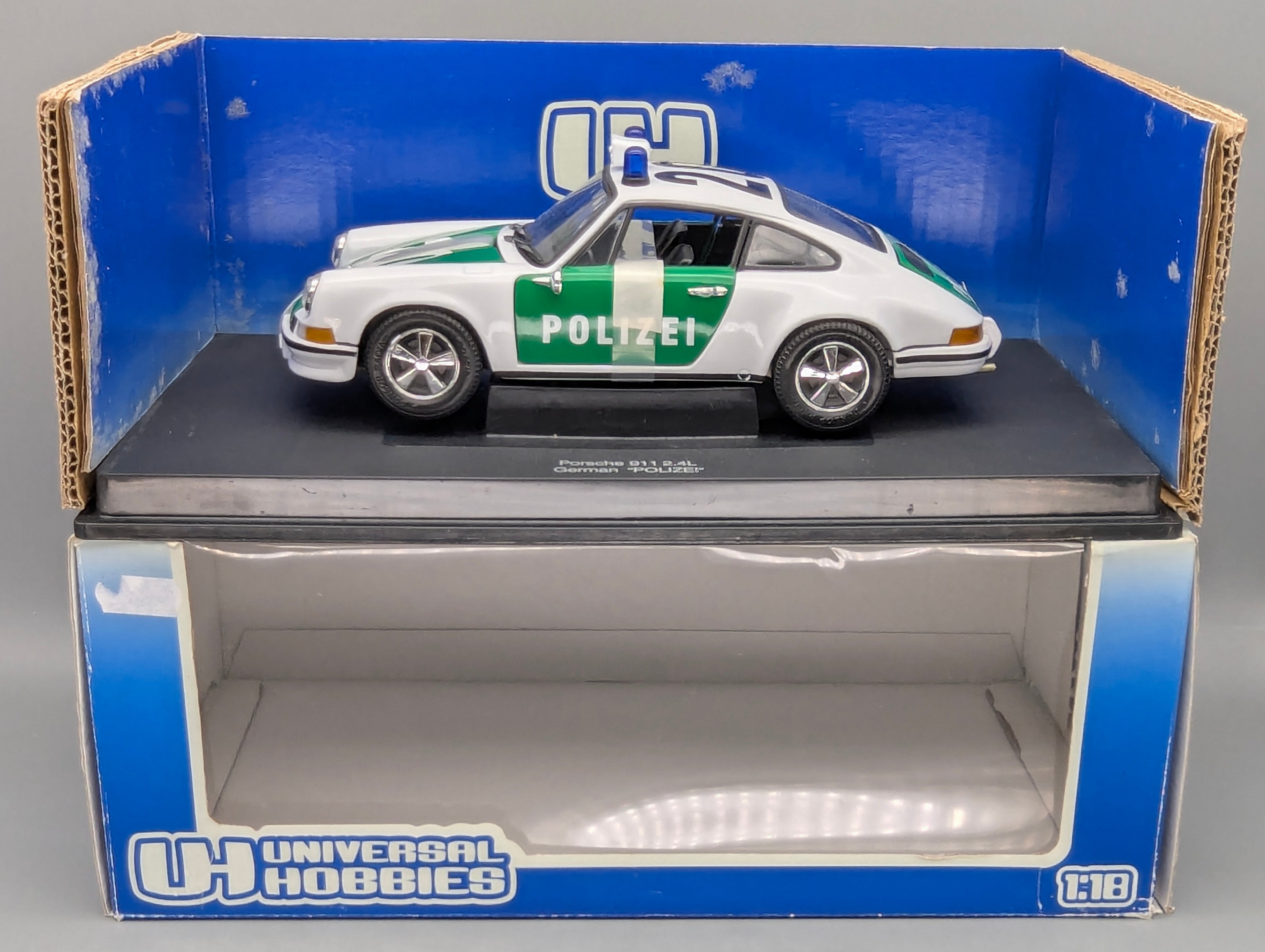 Modellautos 1:18 Universal Hobbies Porsche 911 Polizei OVP