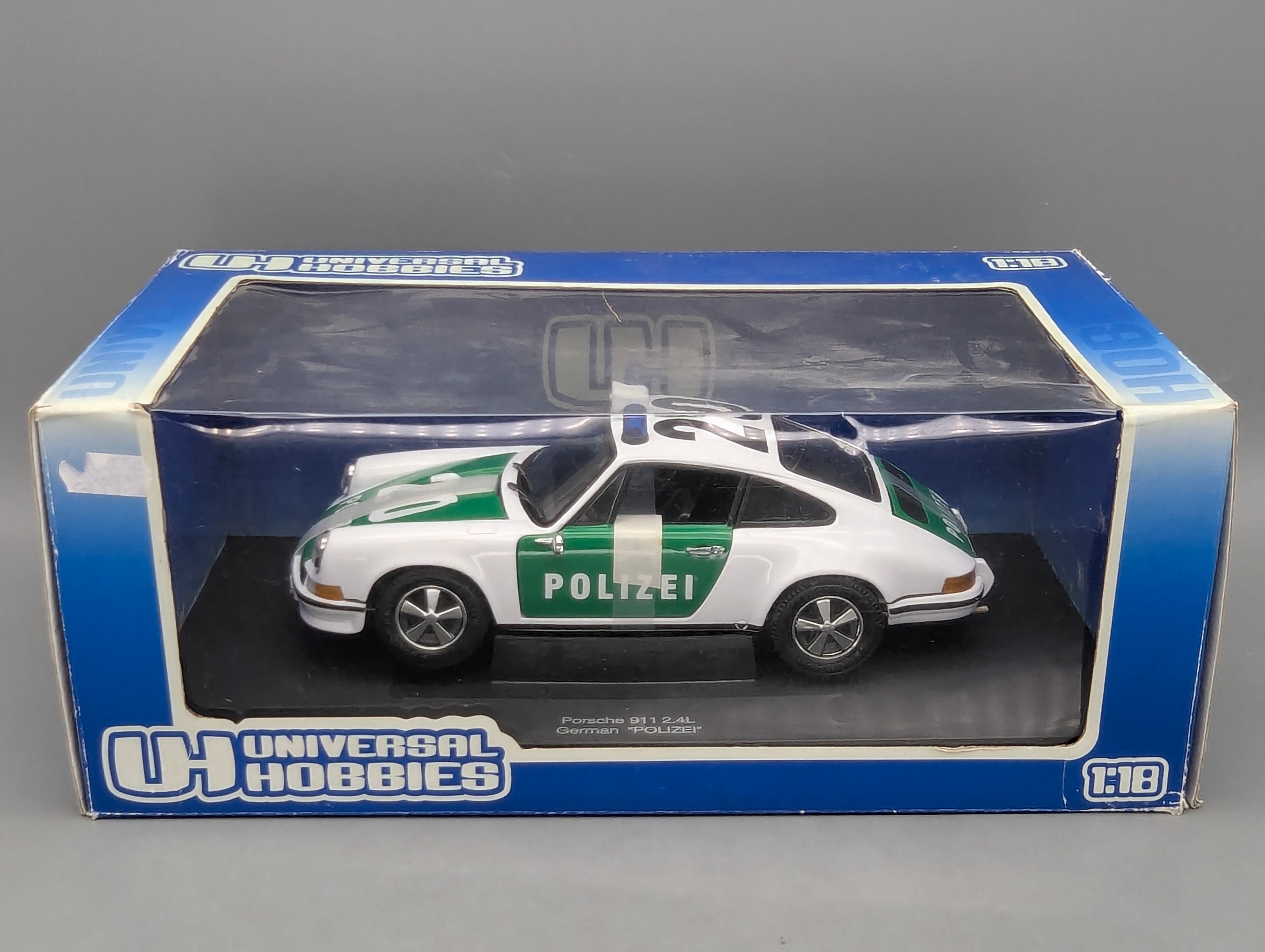 Modellautos 1:18 Universal Hobbies Porsche 911 Polizei OVP