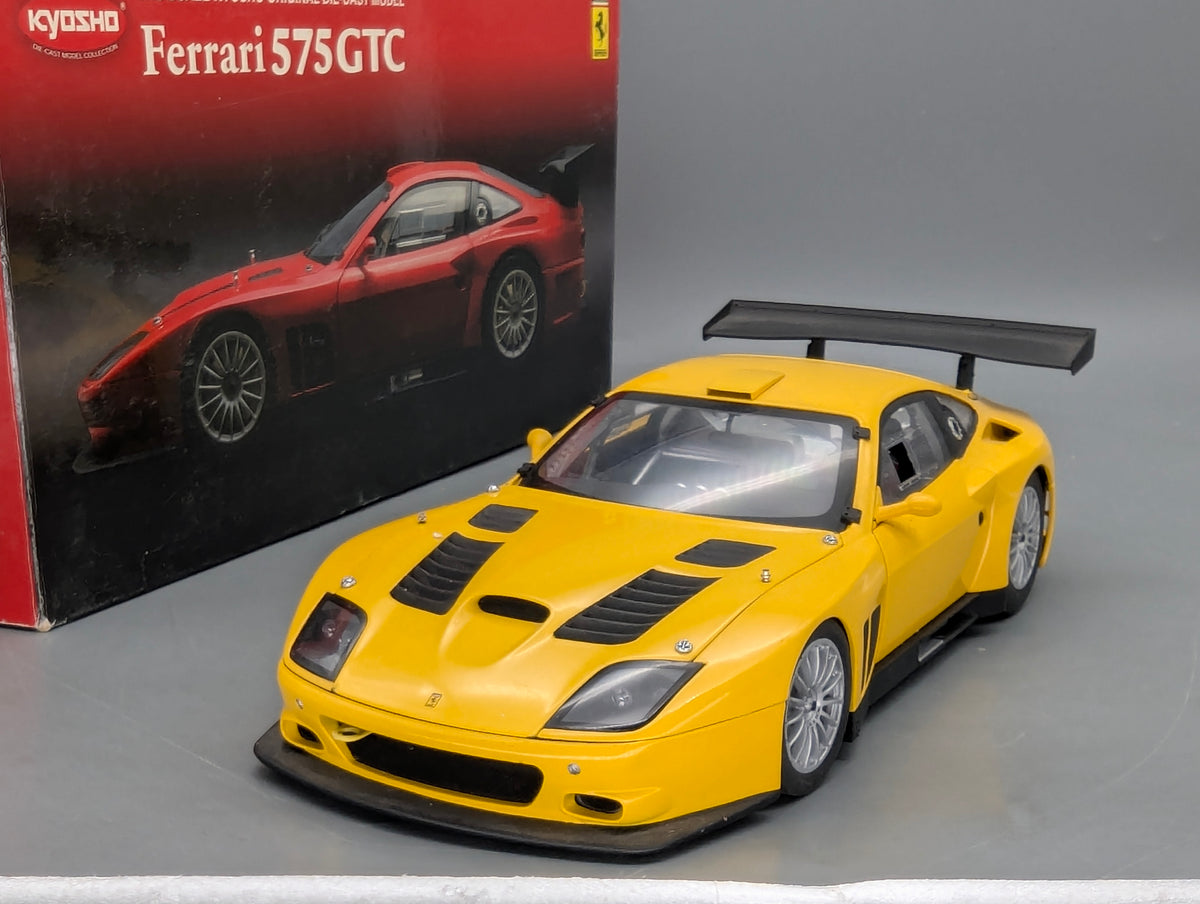 Modellautos 1:18 Kyosho Ferrari 575 GTC 2004 Yellow mit OVP