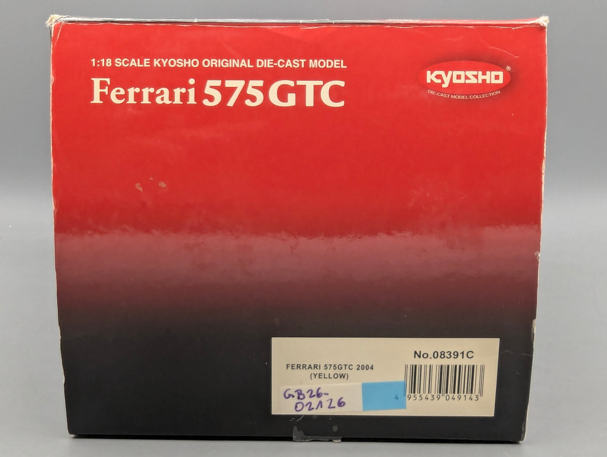 Modellautos 1:18 Kyosho Ferrari 575 GTC 2004 Yellow mit OVP