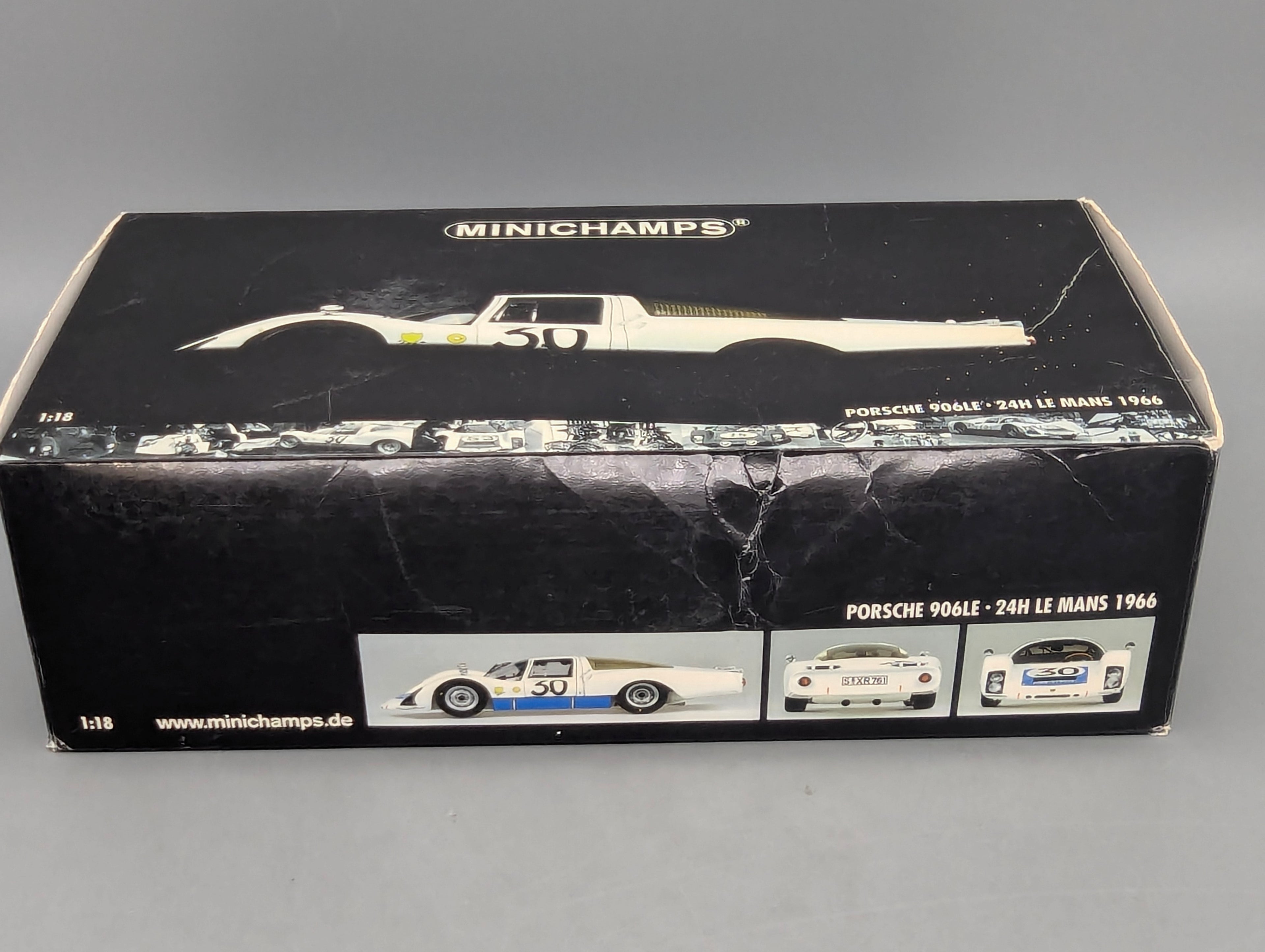 Modellautos 1:18 Minichamps Porsche 906LE 24h Le Mans 1966 #30 mit OVP