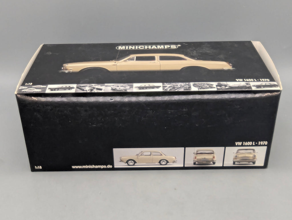 Modellautos 1:18 Minichamps Volkswagen VW 1600 L 1970 Creme mit OVP