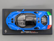Modellautos 1:18 BBR Ferrari SF90XX Stradale Blue Francia Black Roof Ltd 11/50 Lederplatte OVP
