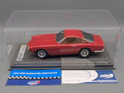 Modellautos 1:18 BBR Ferrari 250 GT Lusso S/N 4335 GT 1963 Rot Ltd 01/36 mit Lederplatte Vitrine OVP