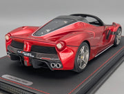 Modellautos 1:18 BBR Ferrari LaFerrari Aperta Rosso Fuoco Ltd 15/20 mit Lederplatte Vitrine OVP
