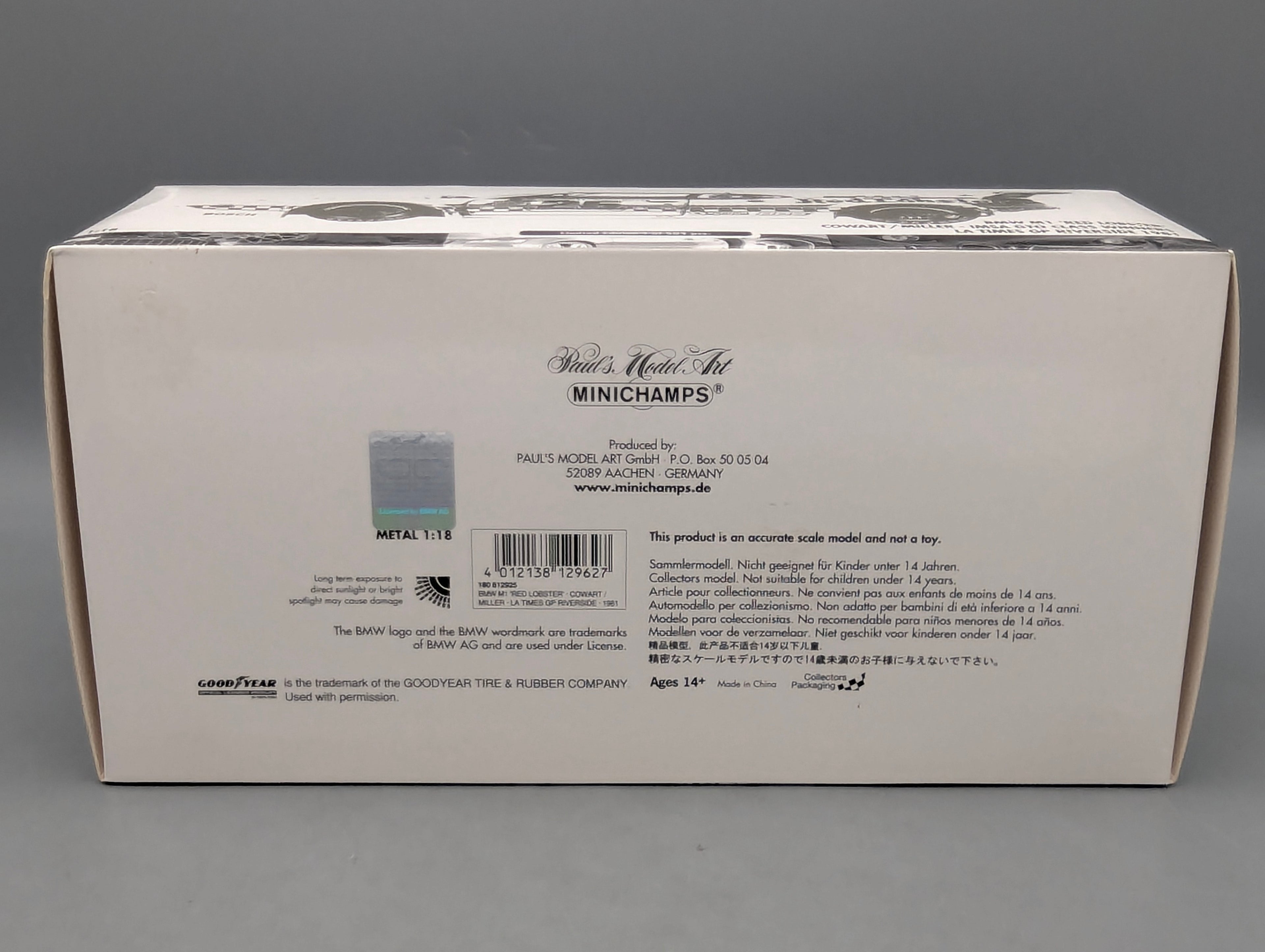 Model Cars 1:43 Minichamps Mercedes Benz SL65 AMG Black Series Silver with original packaging