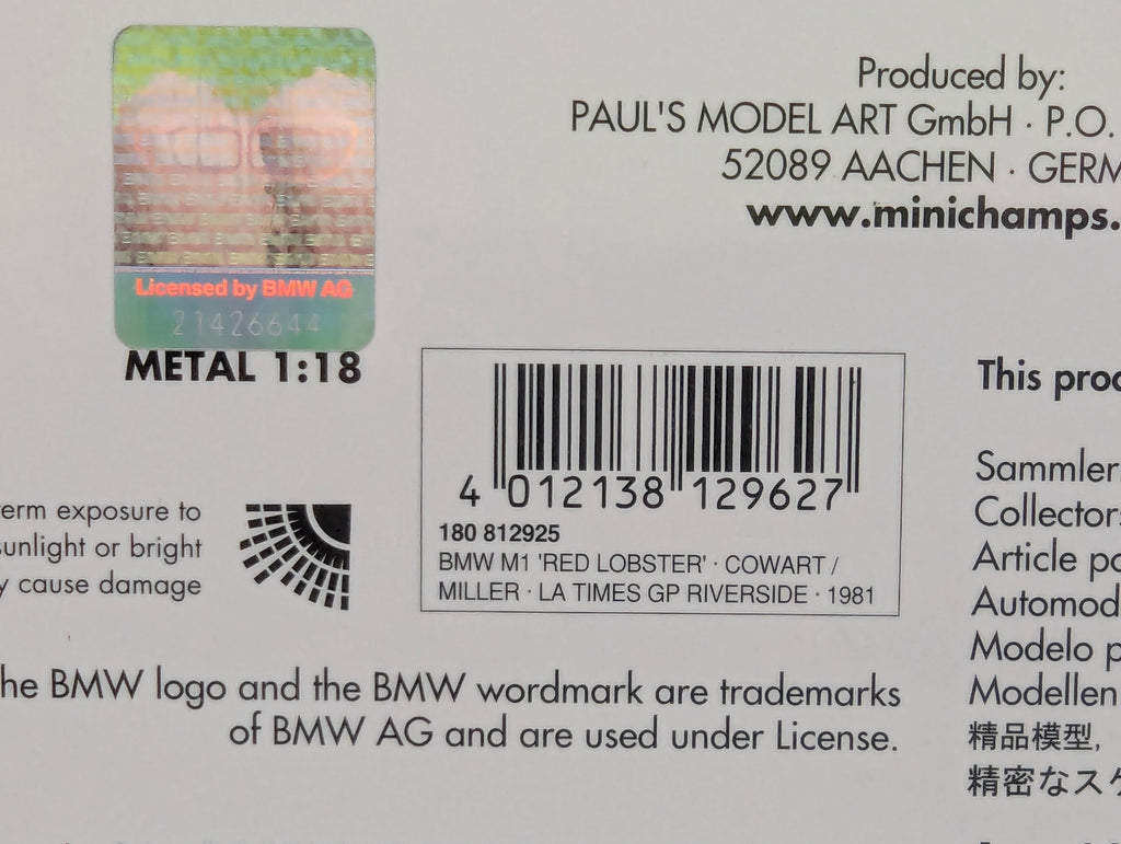 Model Cars 1:43 Minichamps Mercedes Benz SL65 AMG Black Series Silver with original packaging