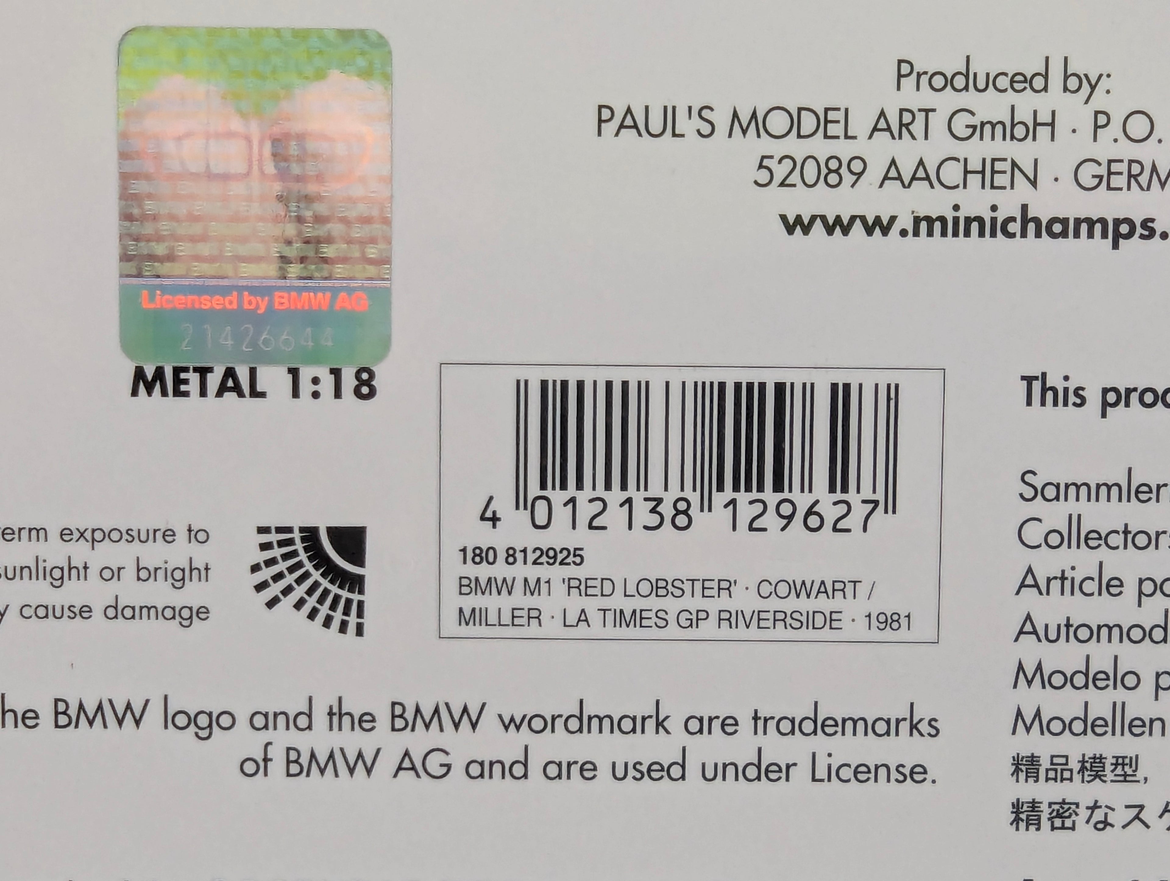 Model Cars 1:43 Minichamps Mercedes Benz SL65 AMG Black Series Silver with original packaging