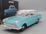 Modellautos 1:18 Minichamps Opel Rekord P1 1958 Türkisblau / Weiß mit OVP