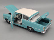 Modellautos 1:18 Minichamps Opel Rekord P1 1958 Türkisblau / Weiß mit OVP