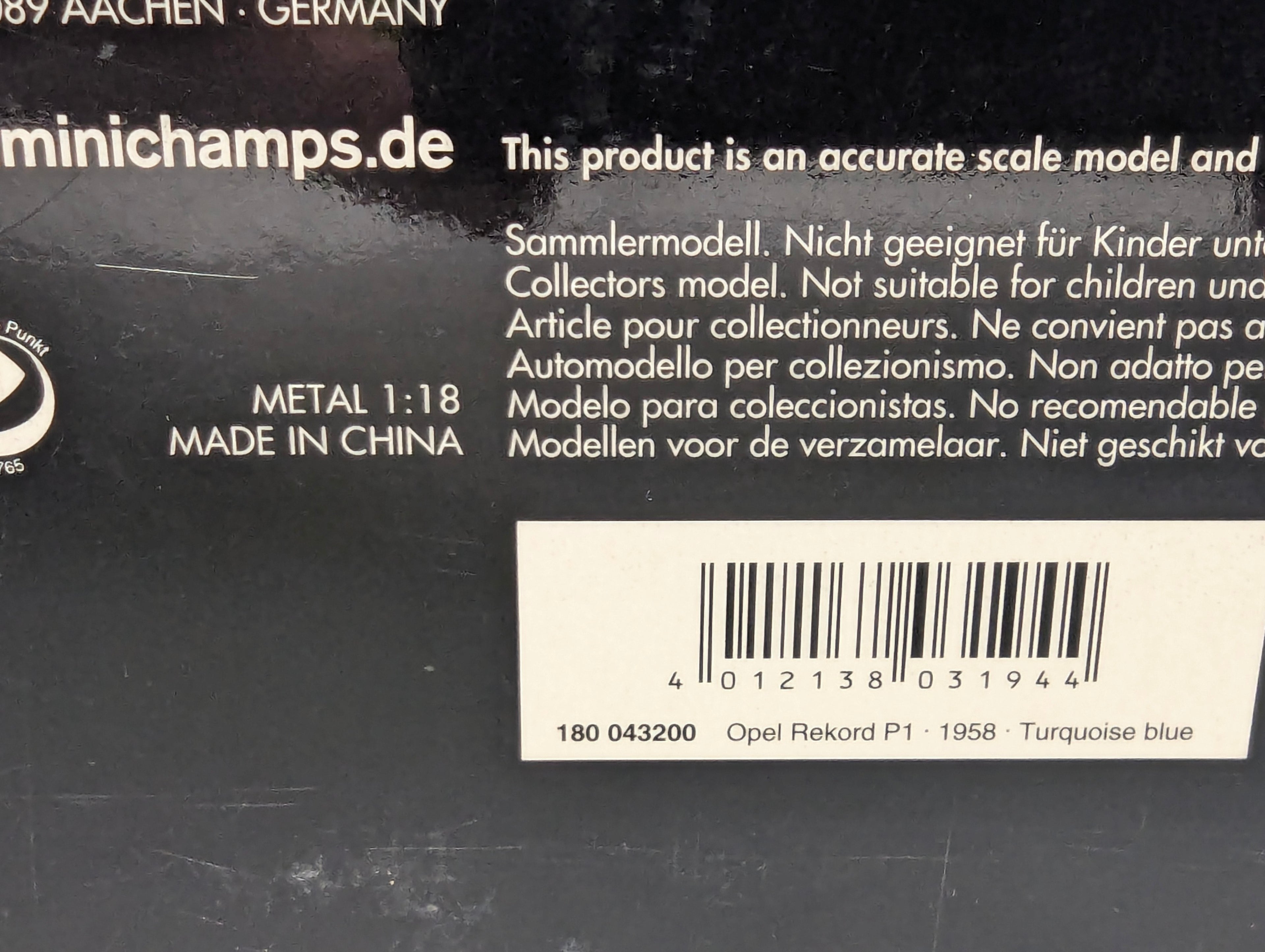Model Cars 1:43 Minichamps Mercedes Benz SL65 AMG Black Series Silver with original packaging