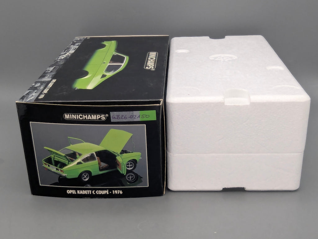 Modellautos 1:18 Minichamps Opel Kadett C Coupe 1976 Grün mit OVP