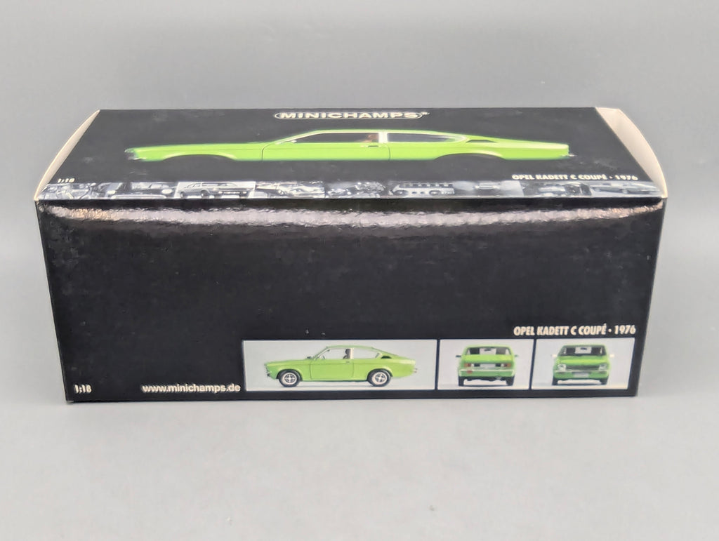 Modellautos 1:18 Minichamps Opel Kadett C Coupe 1976 Grün mit OVP