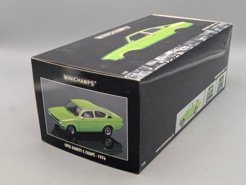 Modellautos 1:18 Minichamps Opel Kadett C Coupe 1976 Grün mit OVP