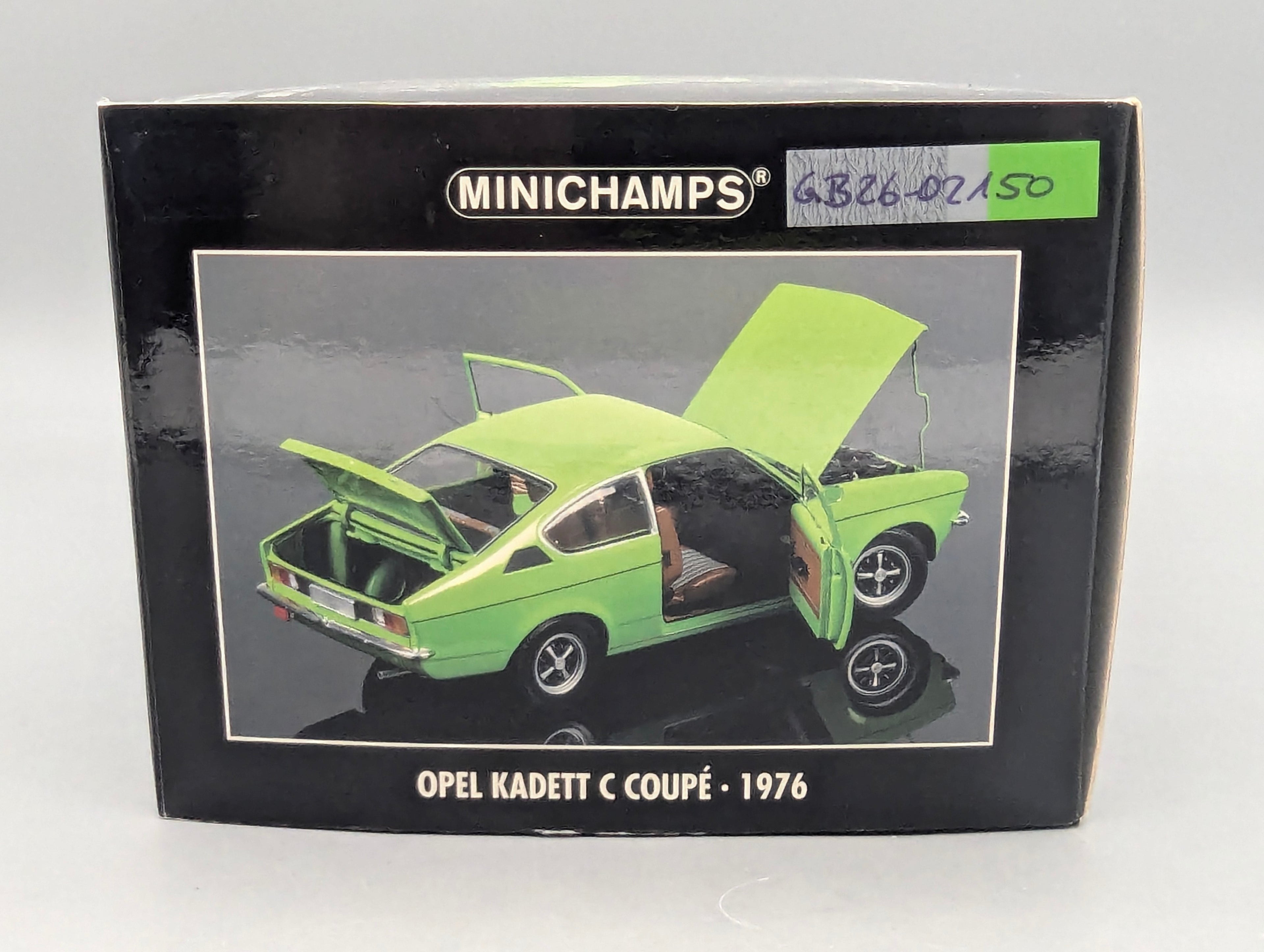 Modellautos 1:18 Minichamps Opel Kadett C Coupe 1976 Grün mit OVP