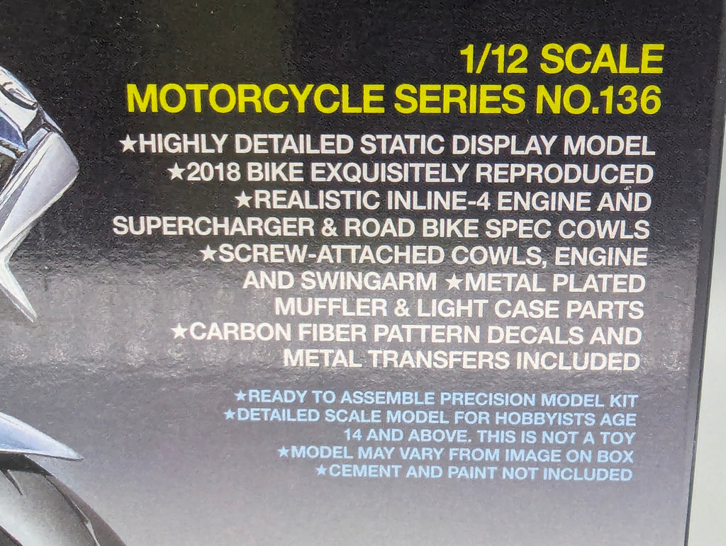Motorrad Modell Bausatz 1:12 Tamiya Kawasaki Ninja H2 Carbon mit OVP