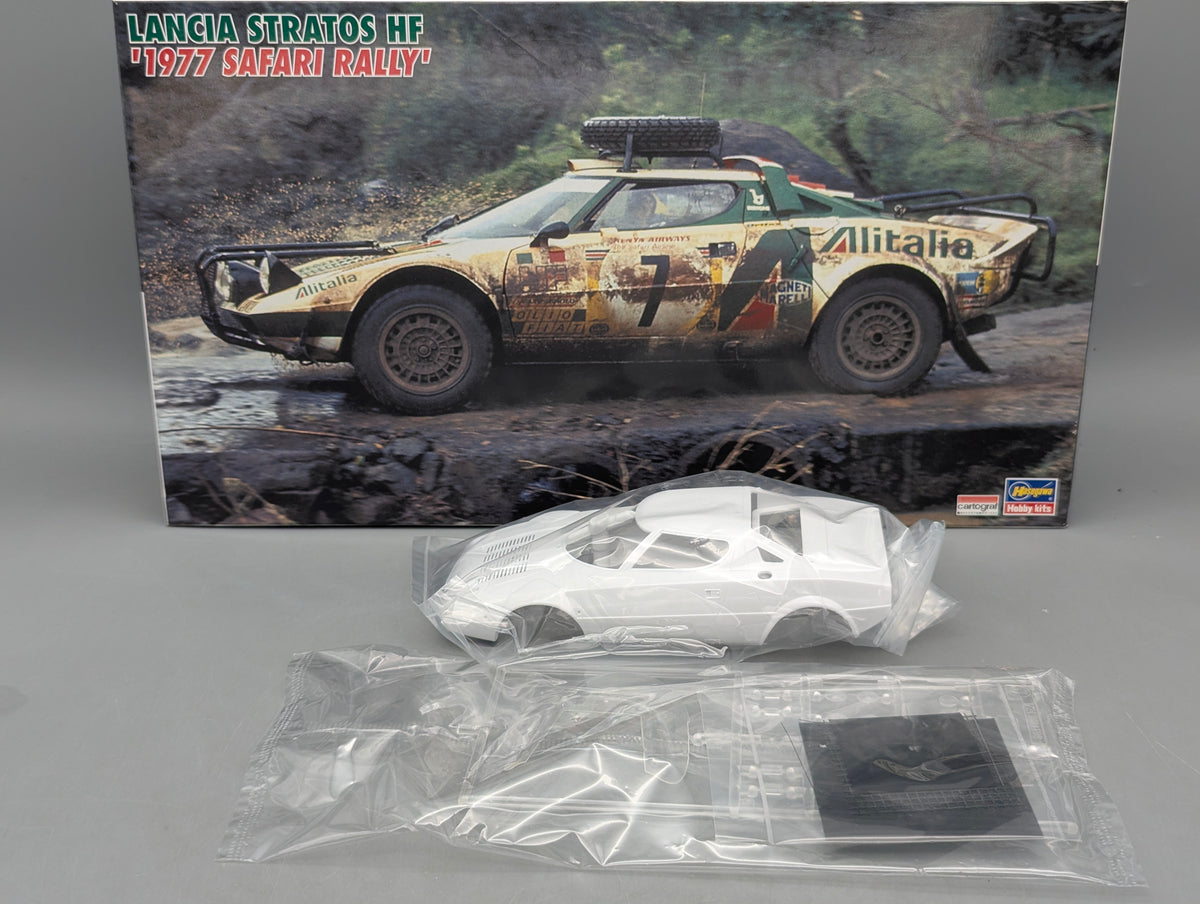 Modellautos Bausatz 1:24 Hasegawa Lancia Stratos HF 1977 Safari Rally #7 mit OVP