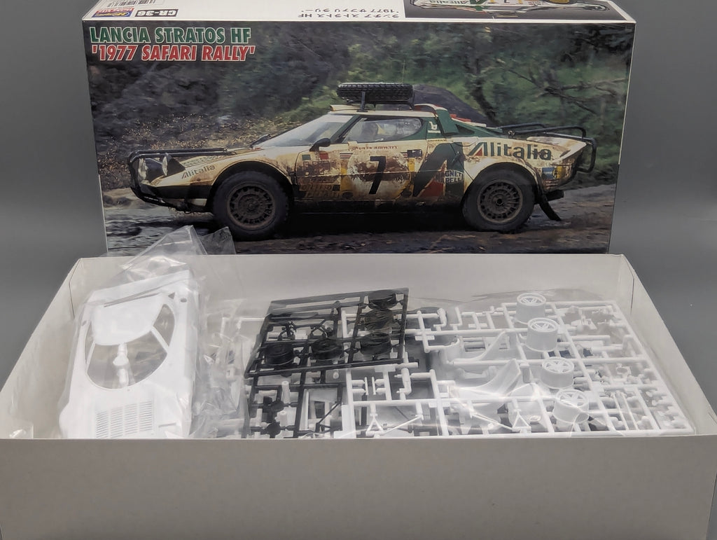 Modellautos Bausatz 1:24 Hasegawa Lancia Stratos HF 1977 Safari Rally #7 mit OVP