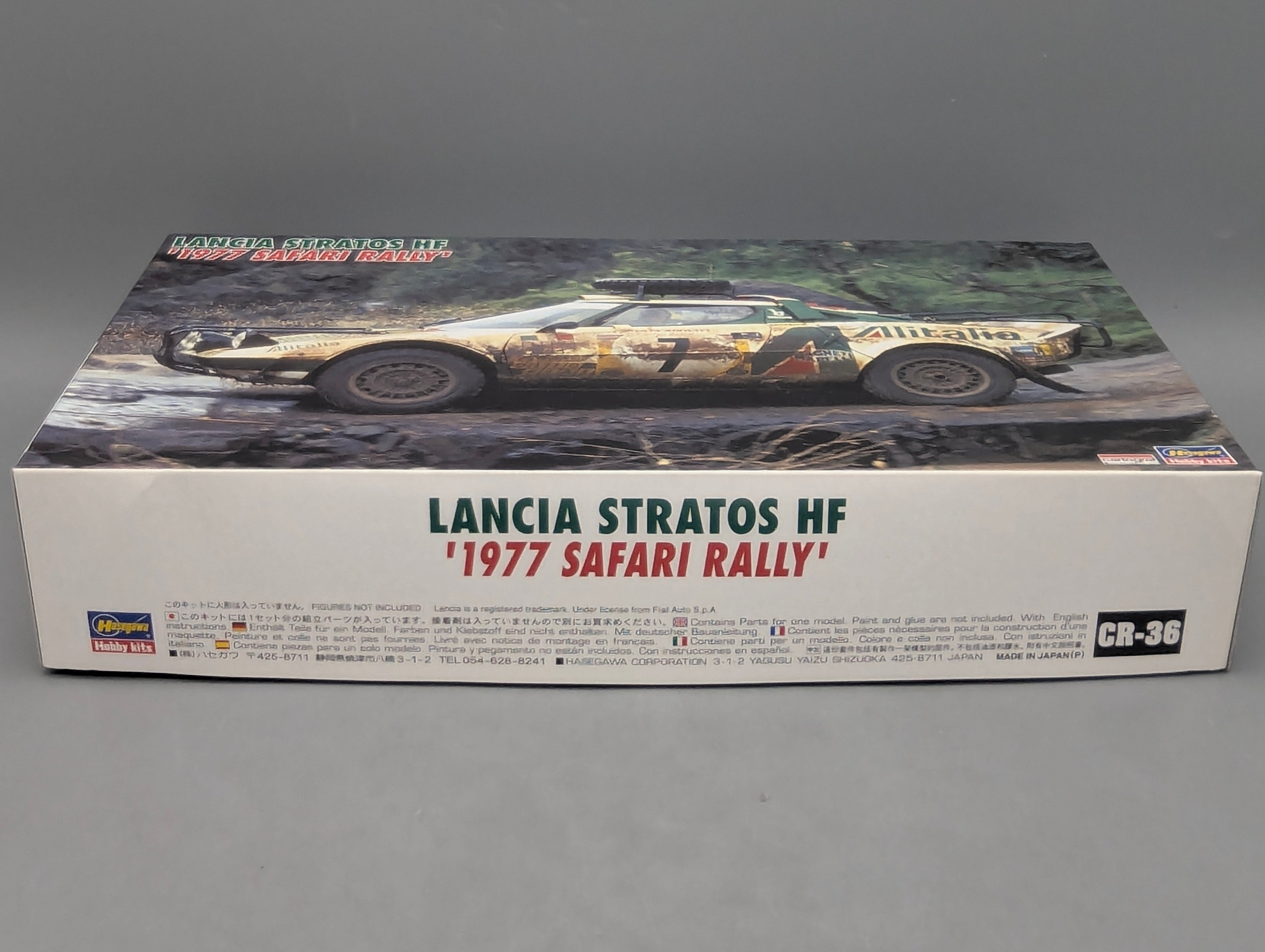 Modellautos Bausatz 1:24 Hasegawa Lancia Stratos HF 1977 Safari Rally #7 mit OVP