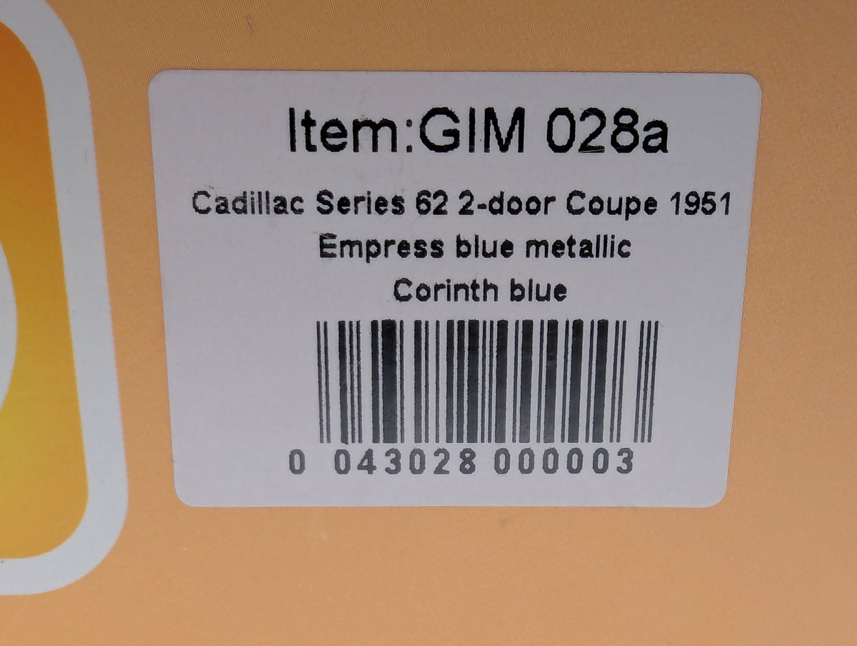 Modellautos 1:43 GIM 028a Cadillac Series 62 2-door Coupe 1951 43/150 mit OVP