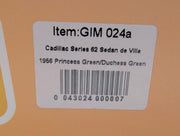 Modellautos 1:43 GIM 024a Cadillac Series 62 Coupe de Ville 1956 Grün 13/150 mit OVP