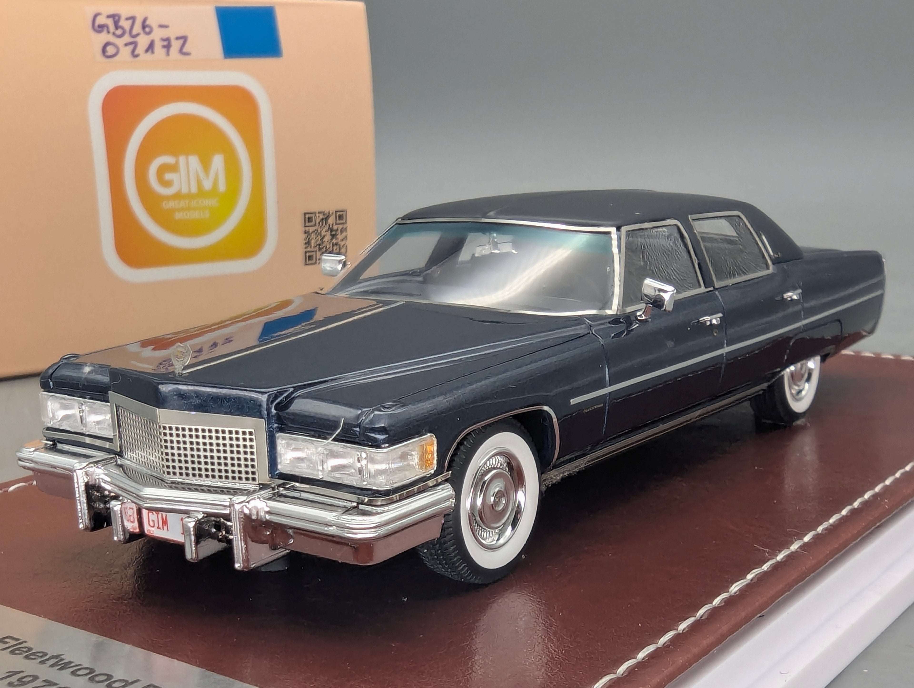Modellautos 1:43 GIM 017a Cadillac Fleetwood Brougham 1976 Blau 45/150 mit OVP