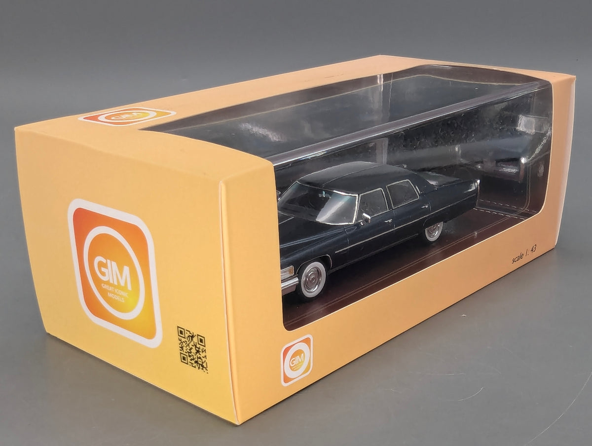 Modellautos 1:43 GIM 017a Cadillac Fleetwood Brougham 1976 Blau 45/150 mit OVP