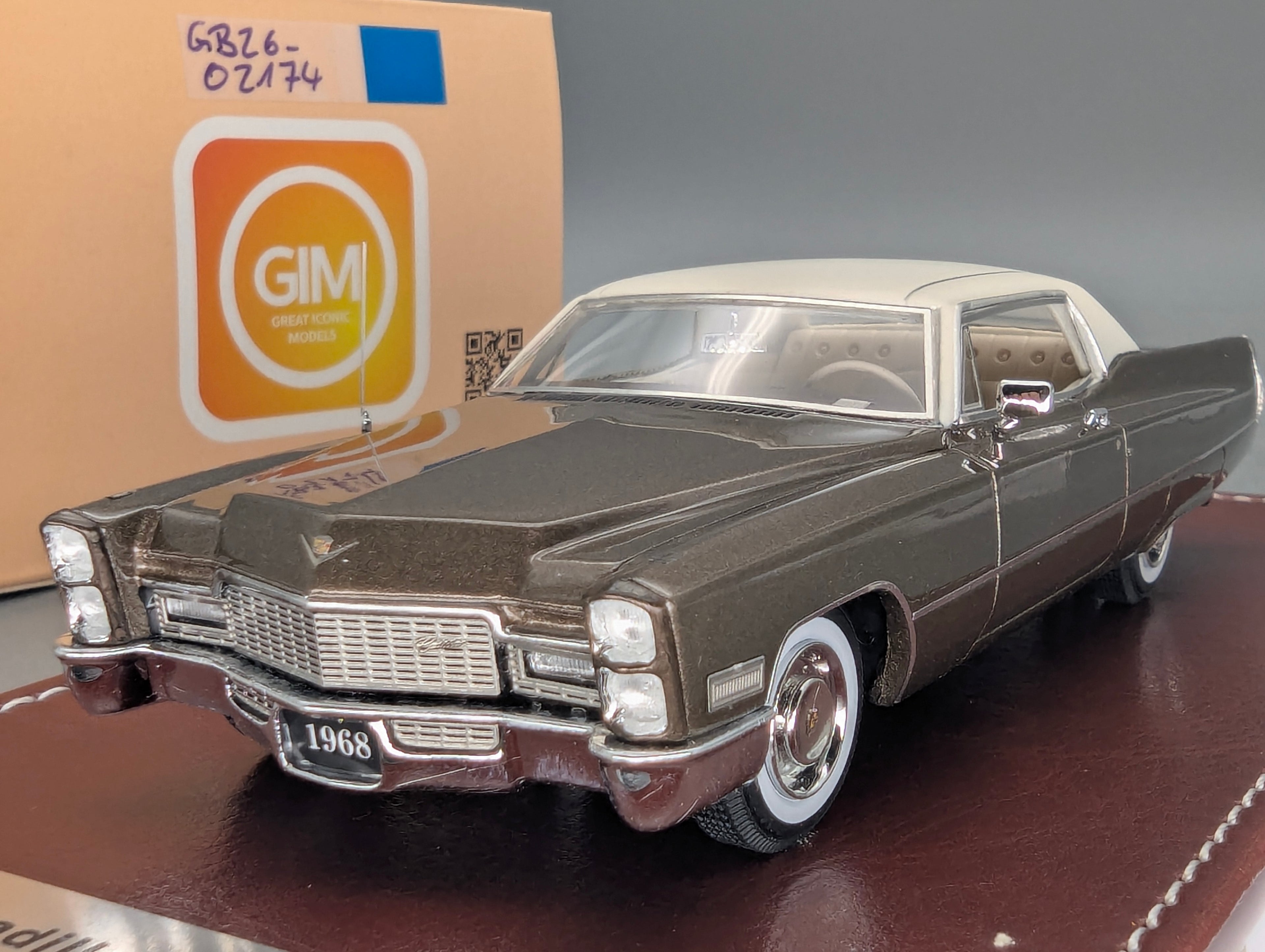 Modellautos 1:43 GIM 002b Cadillac Coupe de Ville 1968 Braun 029/150 mit OVP
