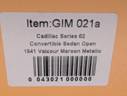 Modellautos 1:43 GIM 021a Cadillac Series 62 Convertible Sedan Open 1941 088/150 mit OVP
