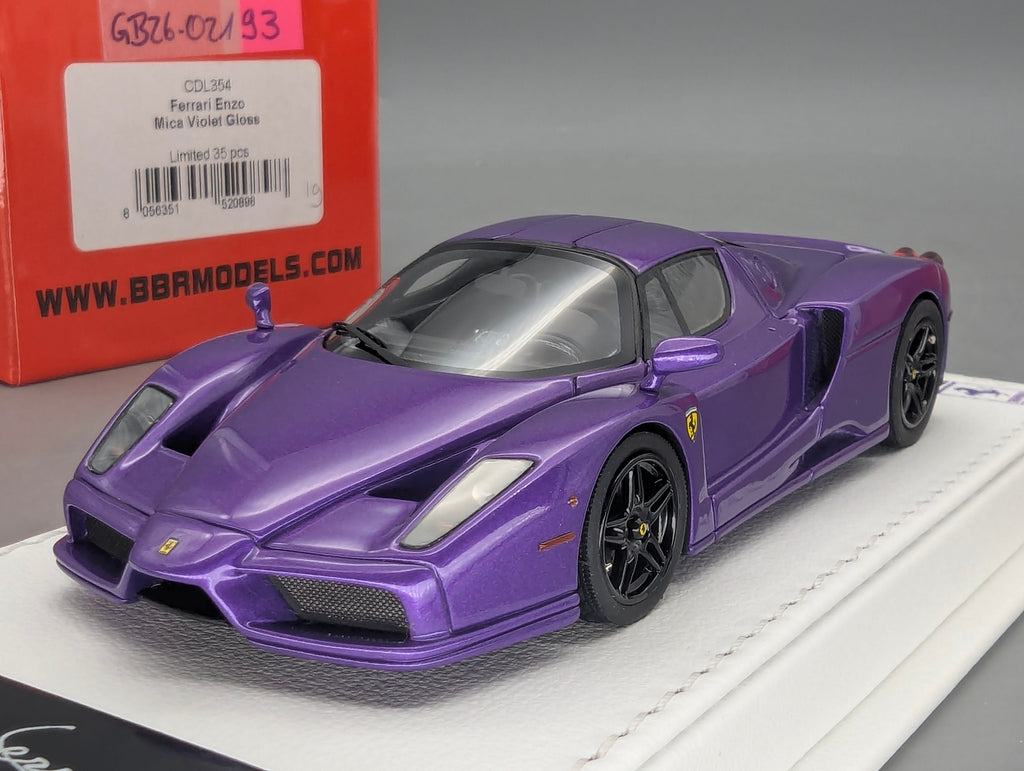 Modellautos 1:43 BBR Calsito Deluxe Ferrari Enzo Mica Violet Gloss Ltd 19/35 mit OVP