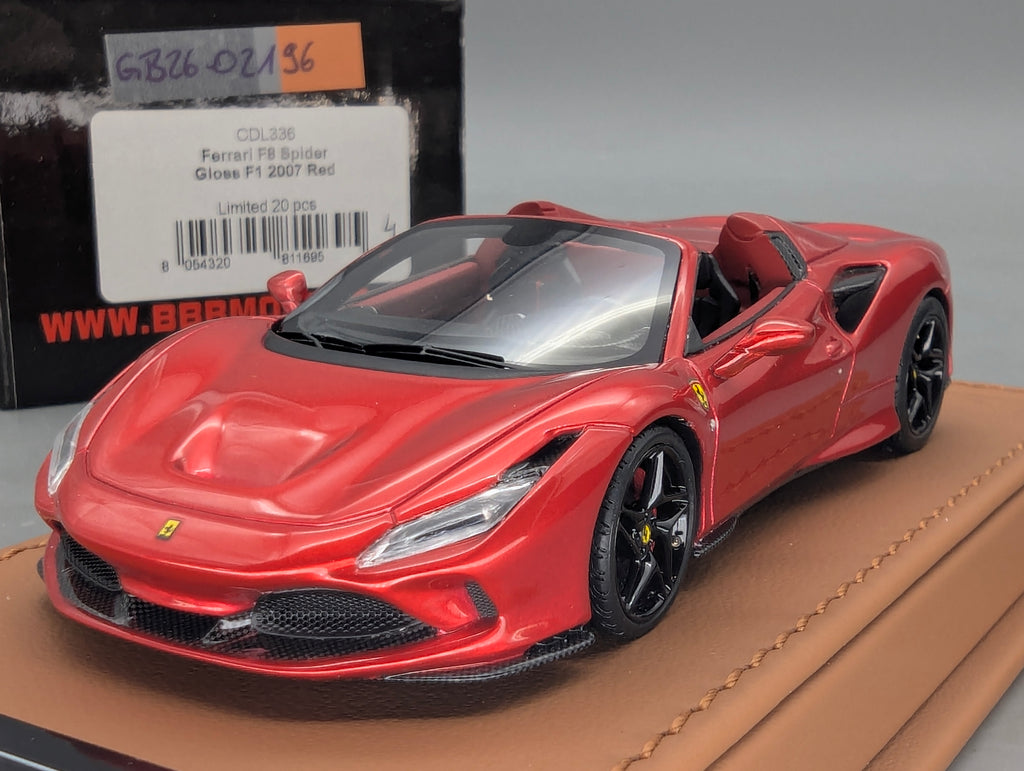 Modellautos 1:43 BBR Executive Calsito Ferrari F8 Spider F1 Red Ltd 04/20 OVP