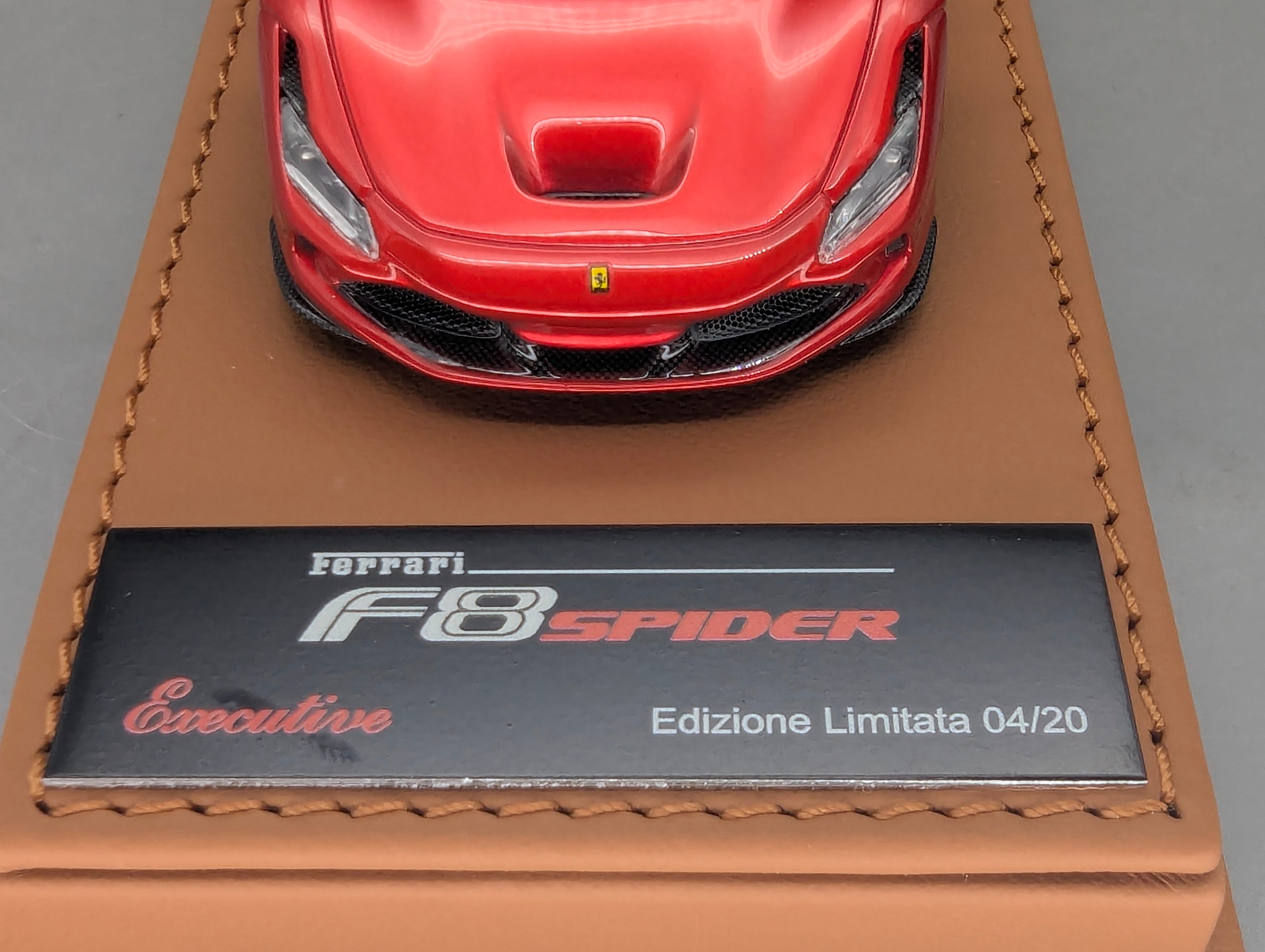 Modellautos 1:43 BBR Executive Calsito Ferrari F8 Spider F1 Red Ltd 04/20 OVP