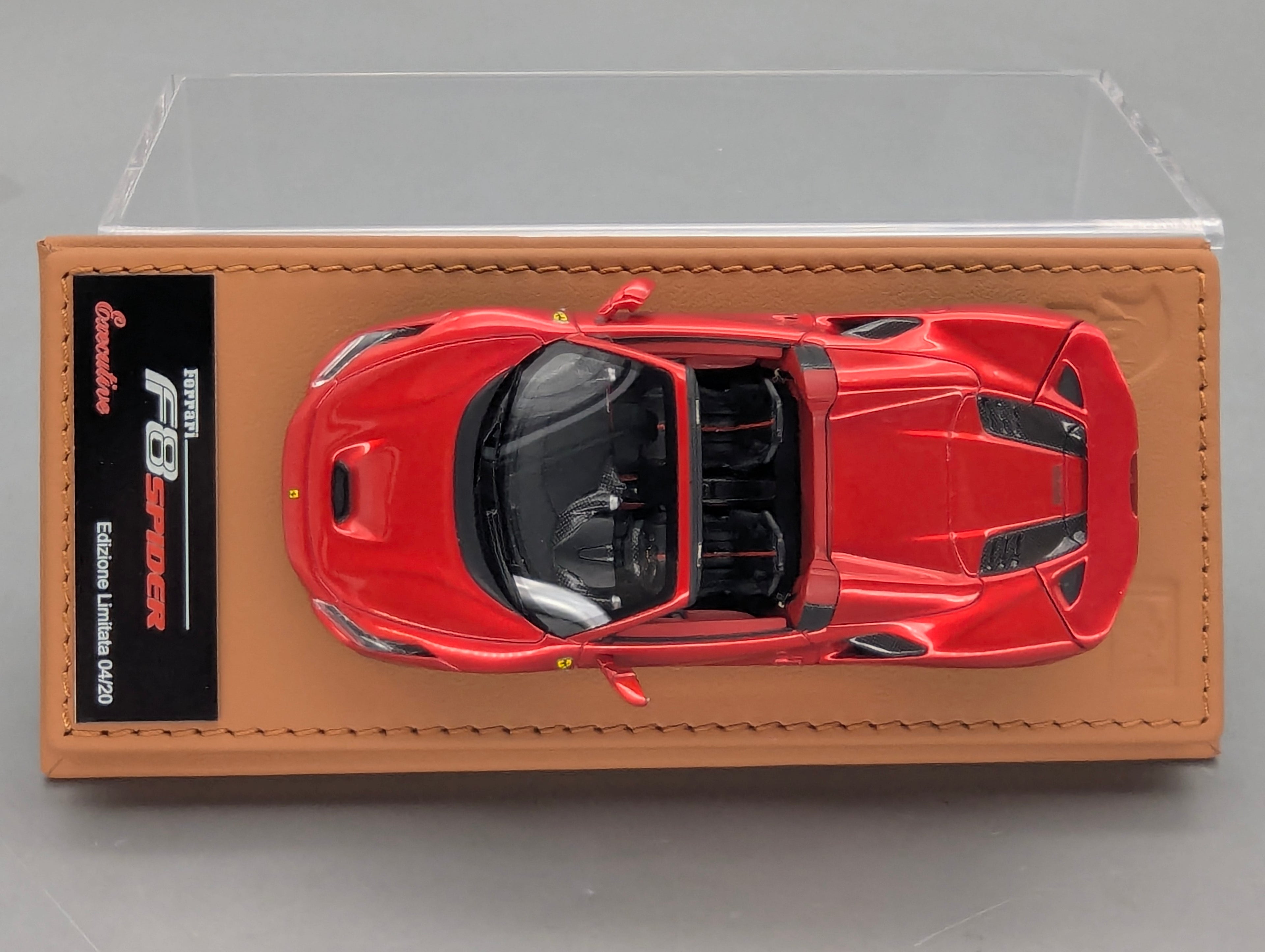 Modellautos 1:43 BBR Executive Calsito Ferrari F8 Spider F1 Red Ltd 04/20 OVP