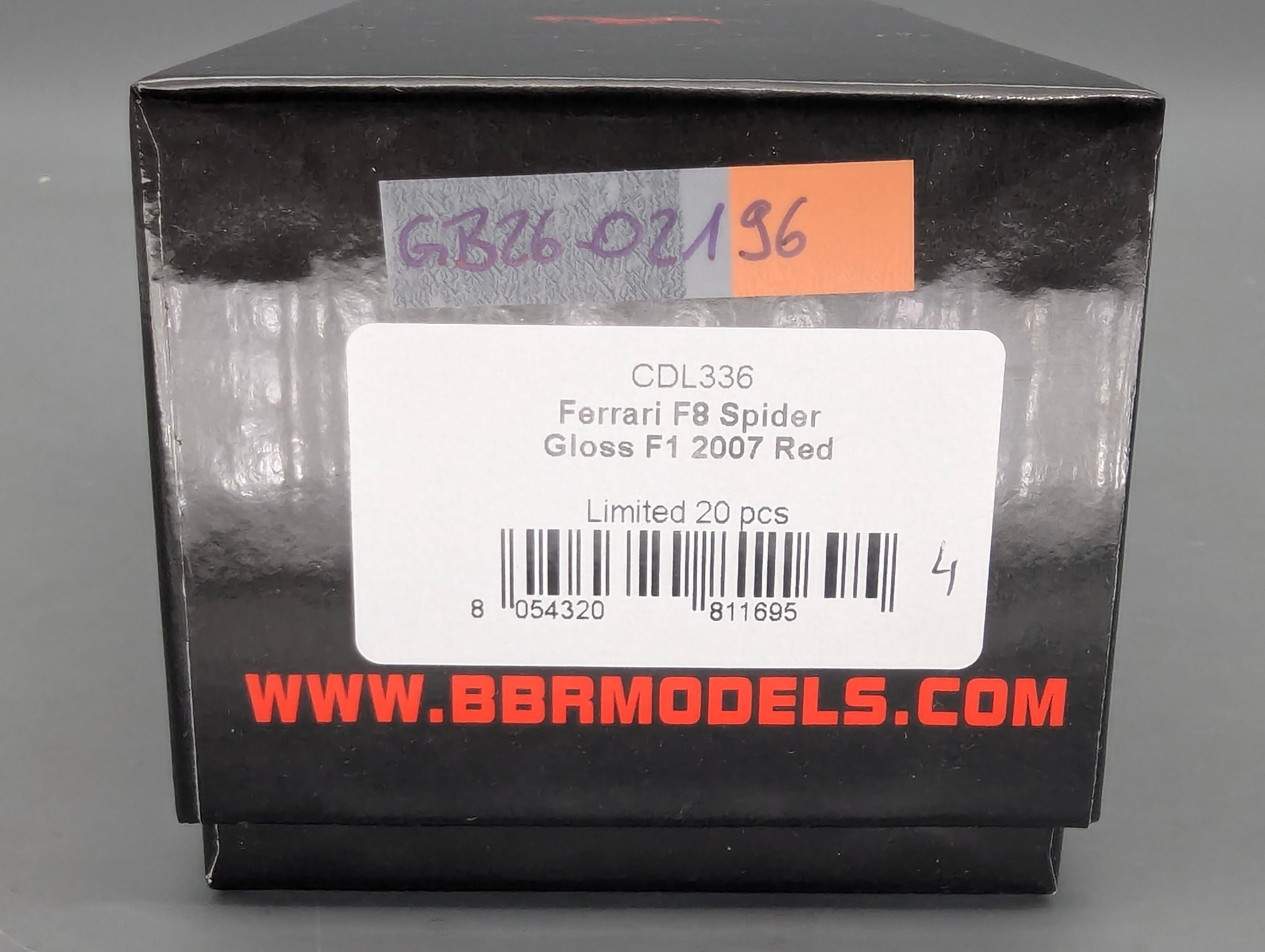 Modellautos 1:43 BBR Executive Calsito Ferrari F8 Spider F1 Red Ltd 04/20 OVP