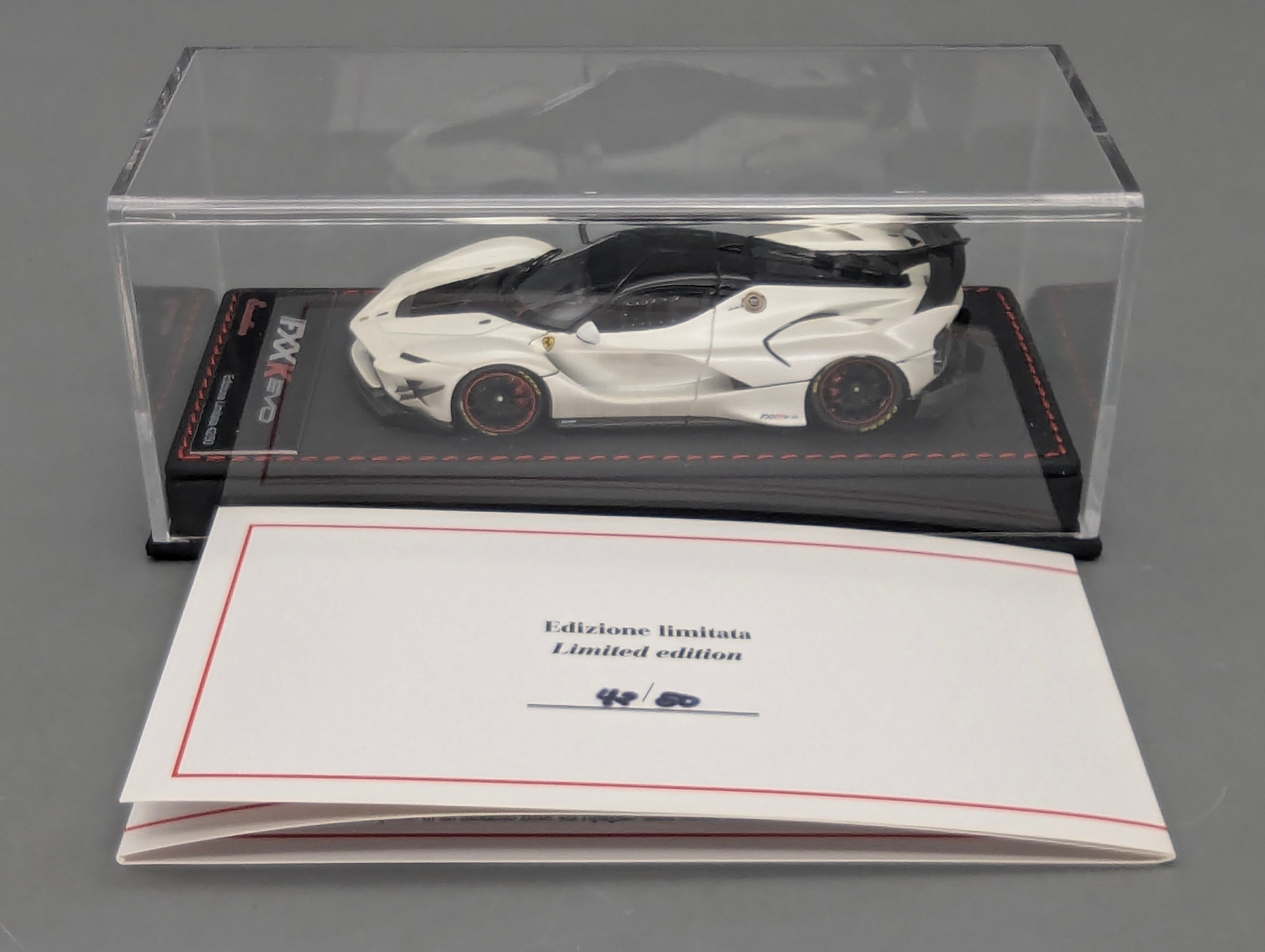 Modellautos 1:43 BBR Executive Calsito Ferrari FXX-K EVO Fuji White Ltd 42/50 OVP